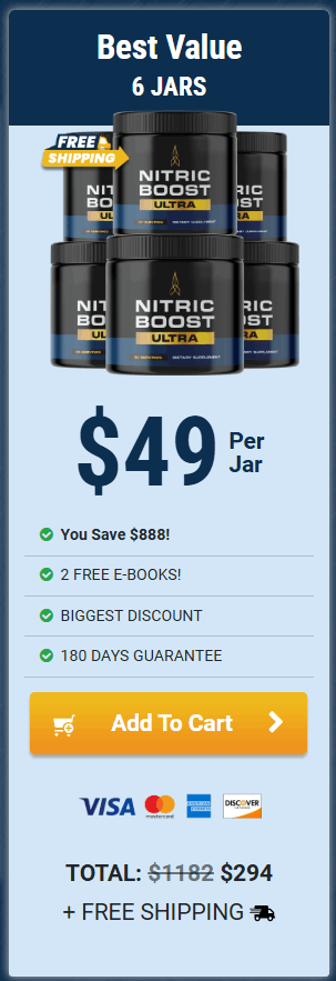 Nitric Boost Ultra 6 bottle
