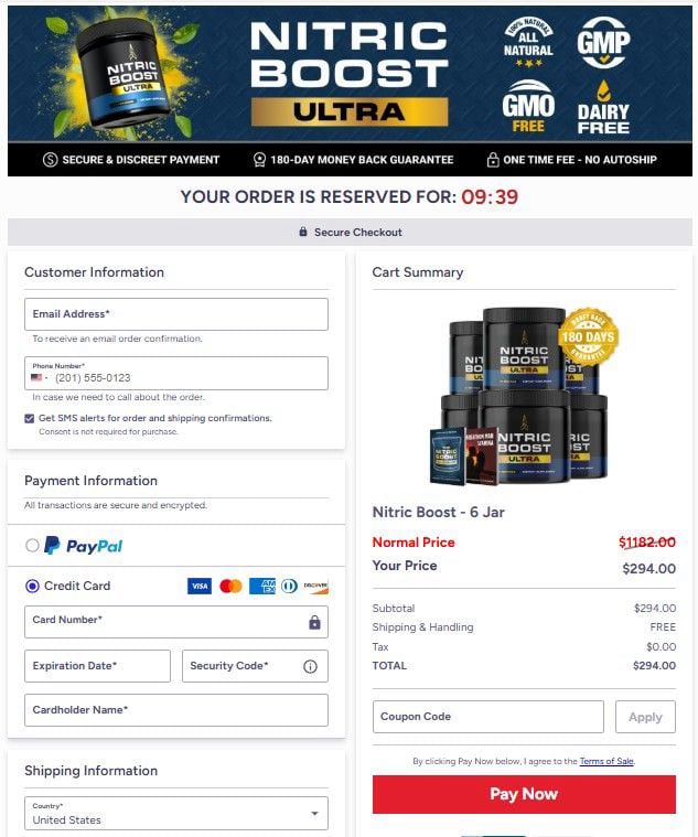 Nitric Boost Ultra-Secure-Checkout